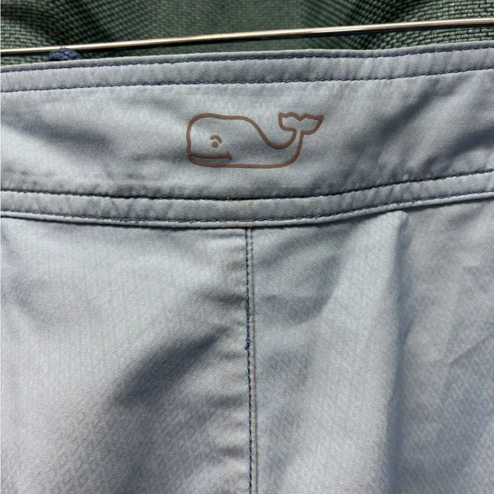 Vineyard Vines Swim Trunk Light and Dark Blue Fish Design, Size Large/36